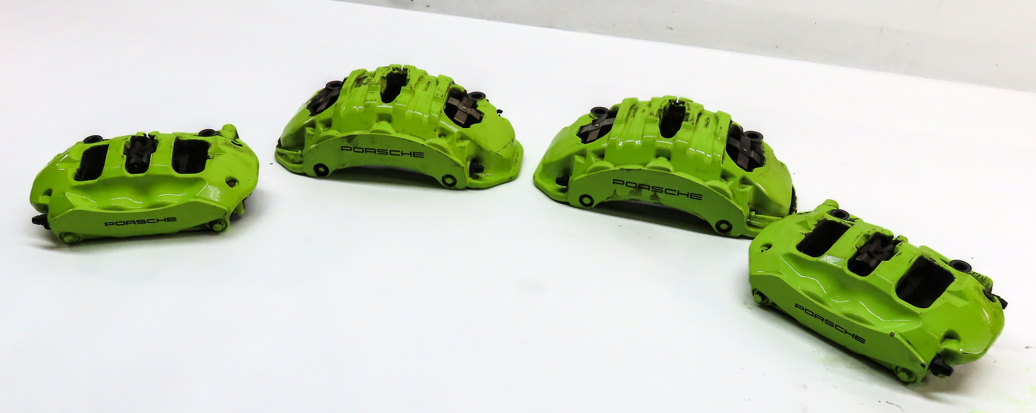 15-18 PORSCHE CAYENNE HYBRID 958 FRONT REAR LEFT RIGHT BREMBO BRAKE CALIPER SET — exact item pictured